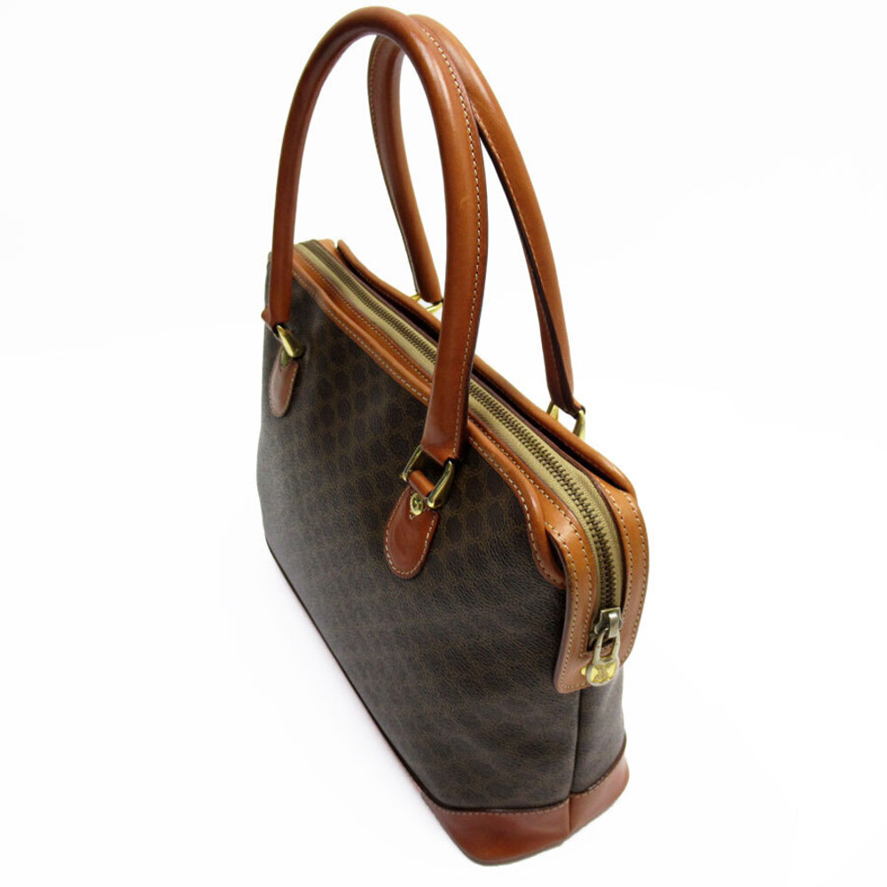 Celine Macadam canvas brown handbag coated